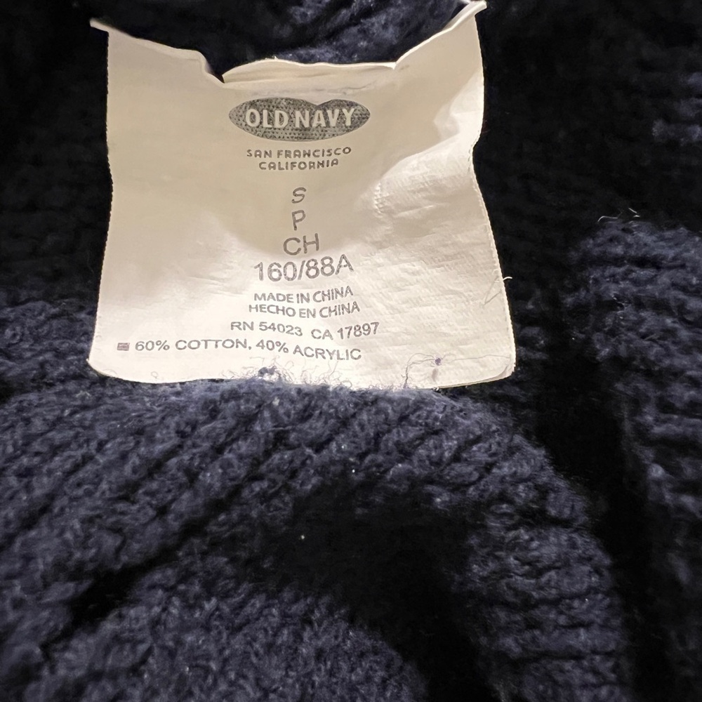 Women’s Navy Blue Crewneck Sweater | Size Small - Picture 3 of 3